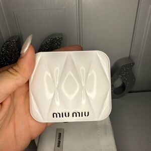 Brand New Gift with purchase Miu Miu White Compact mirror with box